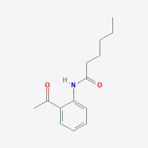 Chemical structure of N-(2-Acetylphenyl)hexanamide