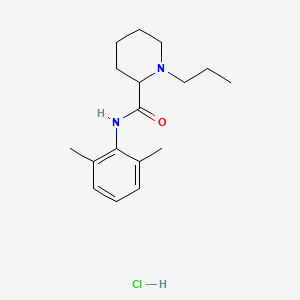Chemical structure of N-(2,6-Dimethylphenyl)-1-propylpiperidine-2-carboxamide hydrochloride