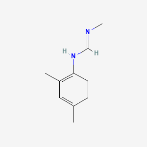 Chemical structure of N'-(2,4-dimethylphenyl)-N-methylformamidine