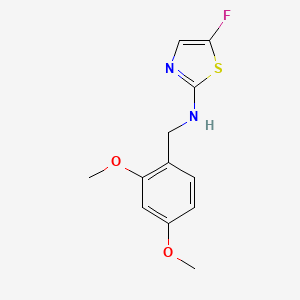 Chemical structure of N-(2,4-Dimethoxybenzyl)-5-fluorothiazol-2-amine