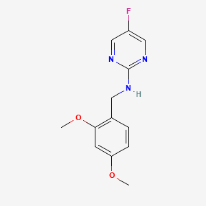 Chemical structure of N-(2,4-Dimethoxybenzyl)-5-fluoropyrimidin-2-amine