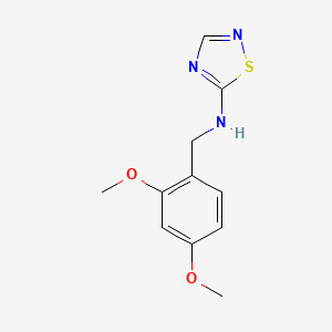 Chemical structure of N-(2,4-Dimethoxybenzyl)-1,2,4-thiadiazol-5-amine