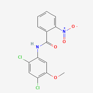 Chemical structure of N-(2,4-dichloro-5-Methoxyphenyl)-2-nitrobenzaMide