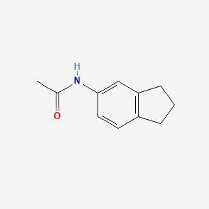Chemical structure of N-(2,3-Dihydro-1H-inden-5-yl)acetamide