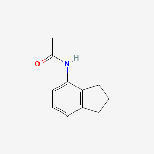 Chemical structure of N-(2,3-Dihydro-1H-inden-4-yl)acetamide