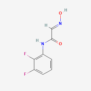 Chemical structure of N-(2,3-difluorophenyl)-2-(N-hydroxyimino)acetamide