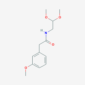 Chemical structure of N-(2,2-Dimethoxyethyl)-2-(3-Methoxyphenyl)Acetamide