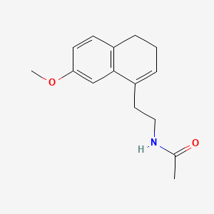 Chemical structure of N-(2-(7-Methoxy-3,4-dihydronaphthalen-1-yl)ethyl)acetamide