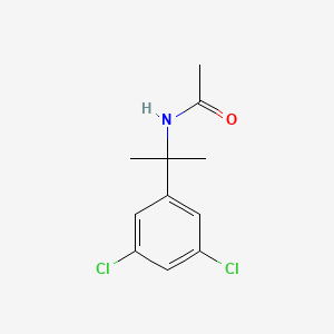 Chemical structure of N-(2-(3,5-dichlorophenyl)propan-2-yl)acetamide
