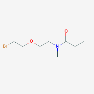 Chemical structure of N-Ethyl-N-methylpropionamide-PEG1-Br