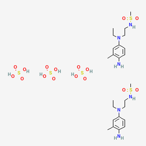 Chemical structure of N-(2-((4-Amino-3-methylphenyl)(ethyl)amino)ethyl)methanesulfonamide sulfate