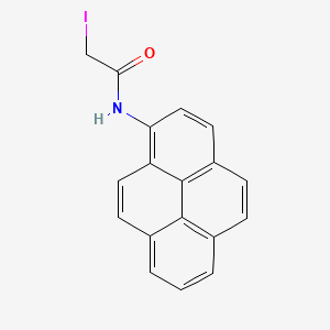 Chemical structure of N-(1-Pyrenyl)iodoacetamide