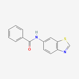 Chemical structure of N-(1,3-benzothiazol-6-yl)benzamide
