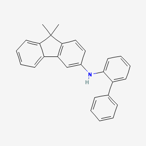 Chemical structure of N-([1,1'-Biphenyl]-2-yl)-9,9-dimethyl-9H-fluoren-3-amine