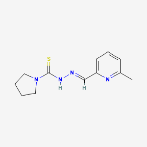Chemical structure of N'-((6-methylpyridin-2-yl)methylene)pyrrolidine-1-carbothiohydrazide