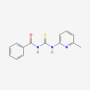 Chemical structure of N-((6-Methylpyridin-2-yl)carbamothioyl)benzamide