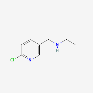 Chemical structure of N-((6-Chloropyridin-3-yl)methyl)ethanamine