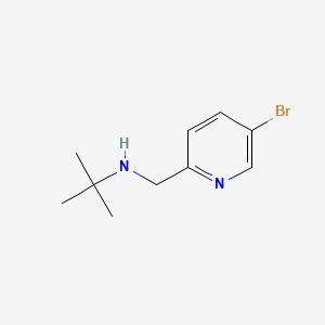 Chemical structure of [(5-Bromopyridin-2-yl)methyl](tert-butyl)amine