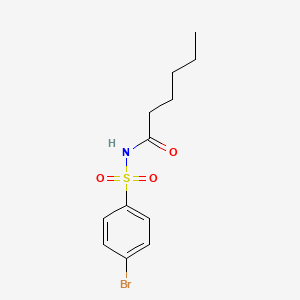 Chemical structure of N-((4-Bromophenyl)sulfonyl)hexanamide