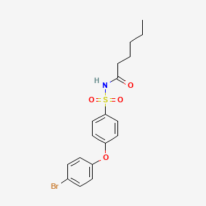 Chemical structure of N-((4-(4-Bromophenoxy)phenyl)sulfonyl)hexanamide