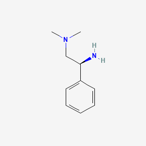 Chemical structure of [(2S)-2-amino-2-phenylethyl]dimethylamine