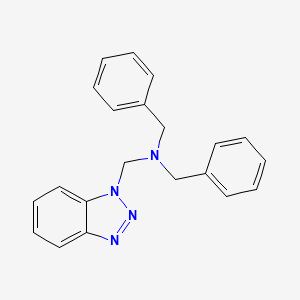 Chemical structure of N-((1H-Benzo[d][1,2,3]triazol-1-yl)methyl)-N-benzyl-1-phenylmethanamine