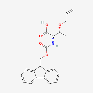 Chemical structure of N-(((9H-Fluoren-9-yl)methoxy)carbonyl)-O-allyl-L-threonine