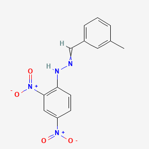 Chemical structure of m-Tolualdehyde 2,4-Dinitrophenylhydrazone