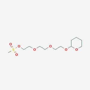 Chemical structure of MS-PEG3-THP