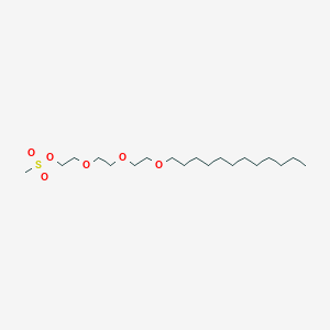Chemical structure of MS-PEG3-dodecyl