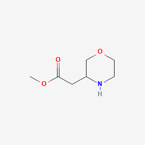 Chemical structure of MORPHOLINE-3-ACETIC ACID METHYL ESTER