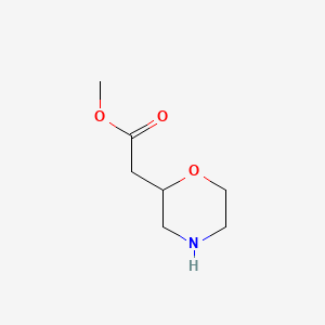 Chemical structure of Methyl 2-(morpholin-2-yl)acetate