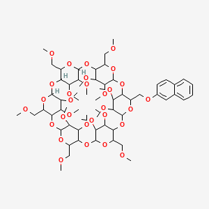 Chemical structure of Mono-6-O-(2-naphthyl)-per-O-methyl-α-cyclodextrin