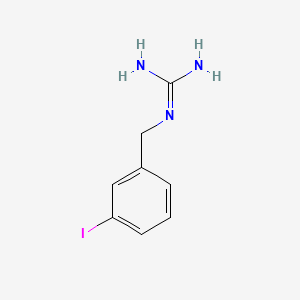 Chemical structure of m-Iodobenzylguanidine hemisulfate salt