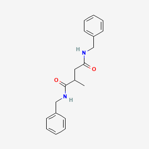 Chemical structure of N1,N4-dibenzyl-2-methylsuccinamide