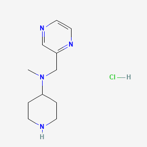 Chemical structure of Methyl-piperidin-4-yl-pyrazin-2-ylMethyl-aMine hydrochloride