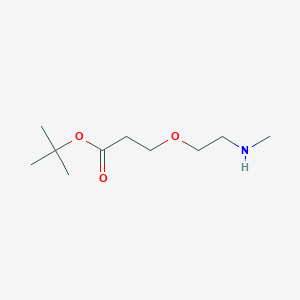 Chemical structure of Methylamino-PEG1-t-butyl ester