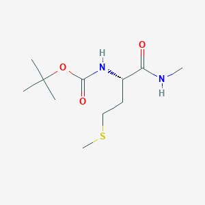 Chemical structure of methylamide of N-t-butyloxycarbonyl-L-methionine