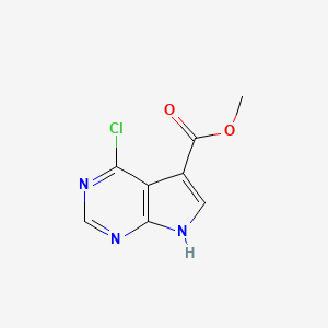 Chemical structure of Methyl4-chloro-7H-pyrrolo[2,3-d]pyriMidine-5-carboxylate