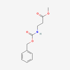 Chemical structure of methyl-3-(phenylmethoxycarbonylamino)propanoate