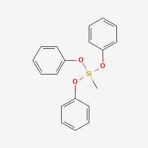 Chemical structure of Methyltriphenoxysilane