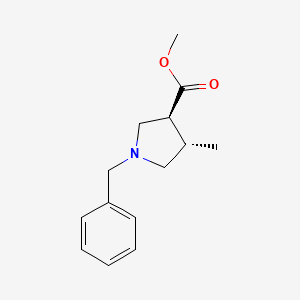 Chemical structure of Methyl trans-1-benzyl-4-methylpyrrolidine-3-carboxylate