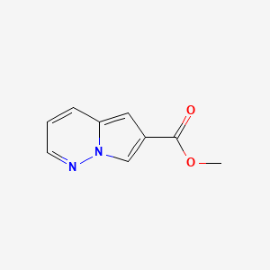 Chemical structure of Methyl pyrrolo[1,2-b]pyridazine-6-carboxylate