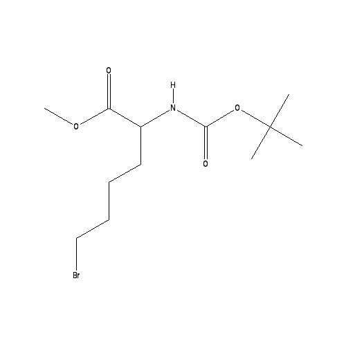 Chemical structure of Methyl N-Boc-2-amino-6-bromohexanoate