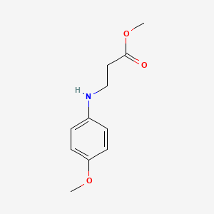 Chemical structure of Methyl N-(4-methoxyphenyl)-beta-alaninate