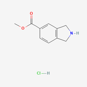Chemical structure of Methyl isoindoline-5-carboxylate hydrochloride