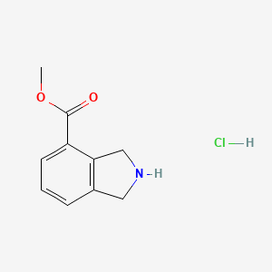 Chemical structure of Methyl isoindoline-4-carboxylate hydrochloride