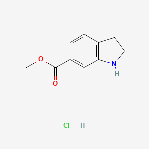 Chemical structure of Methyl indoline-6-carboxylate hydrochloride