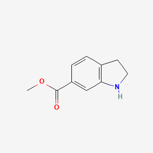 Chemical structure of Methyl indoline-6-carboxylate