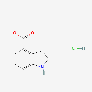 Chemical structure of Methyl indoline-4-carboxylate hydrochloride
